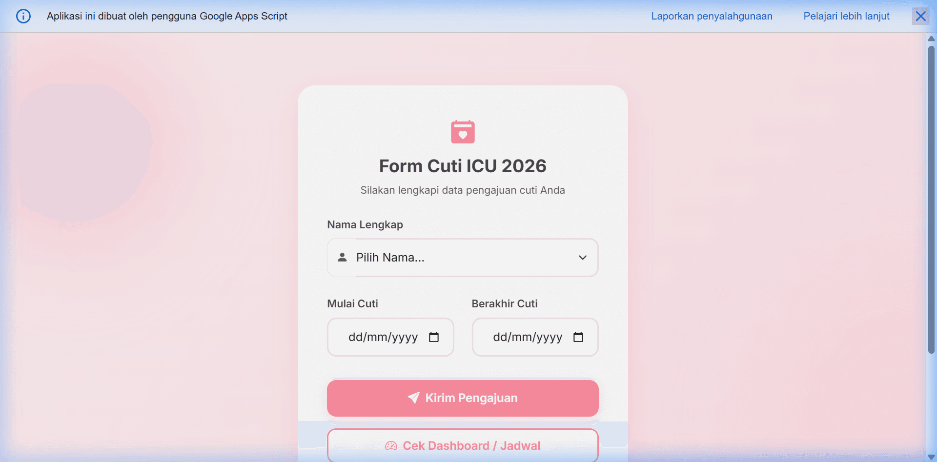 ICU RSISA Leave Monitoring System